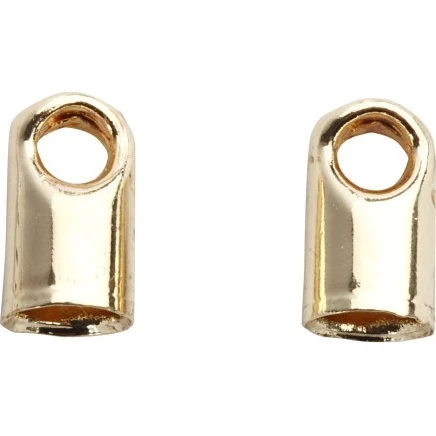 Enderør 3 mm, forgyldt metal – 10 stk.