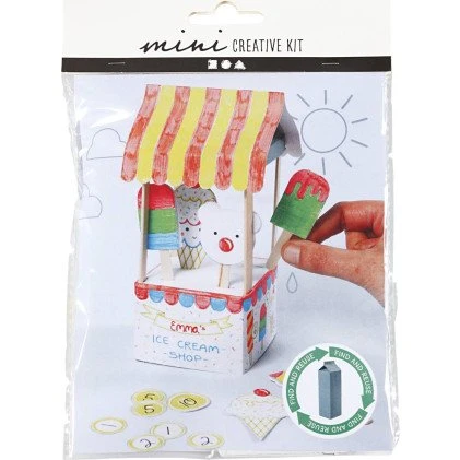 Mini DIY Kit Mælkekarton Ishus, 1 pk.