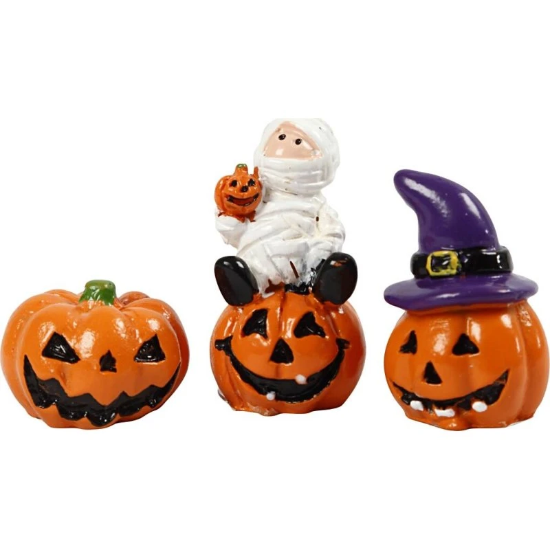 Minifigurer 3-pak (resin) H 1,5–3,5 cm, L 2 cm