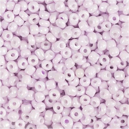 Rocaiperler 3 mm (8/0), hul 0,6–1,0 mm, soft rosa, 25 g