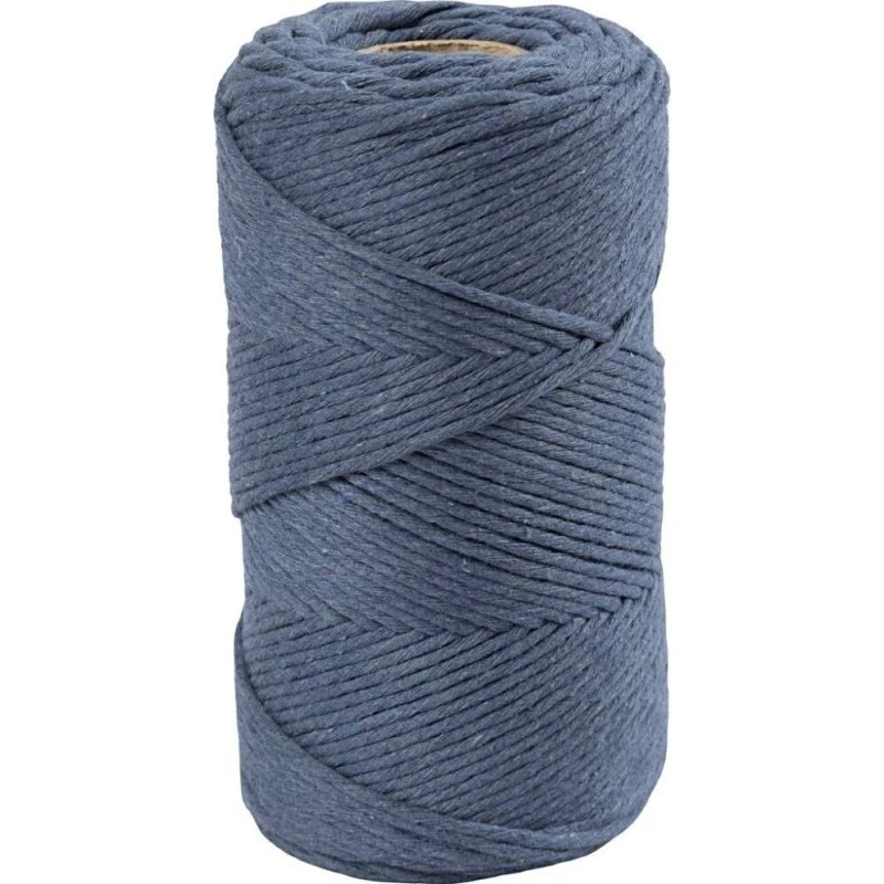 CC Hobby Macramé snor 2 mm - blå, 198 m