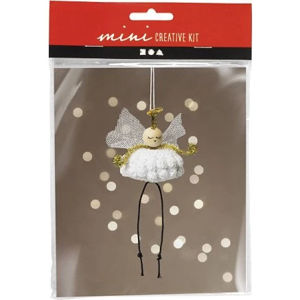Mini DIY Kit Hækling - Engel, 1 pk.