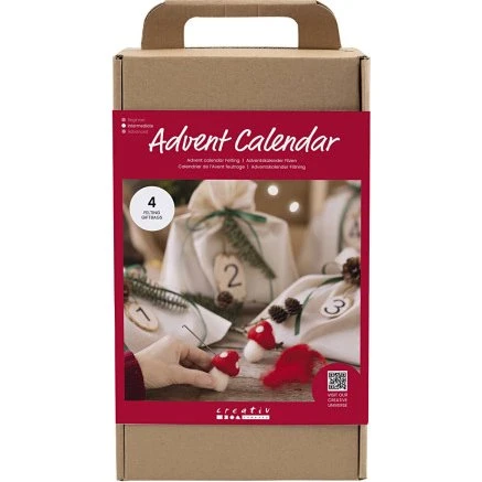Adventskalender Filtning DIY, 4 gaver
