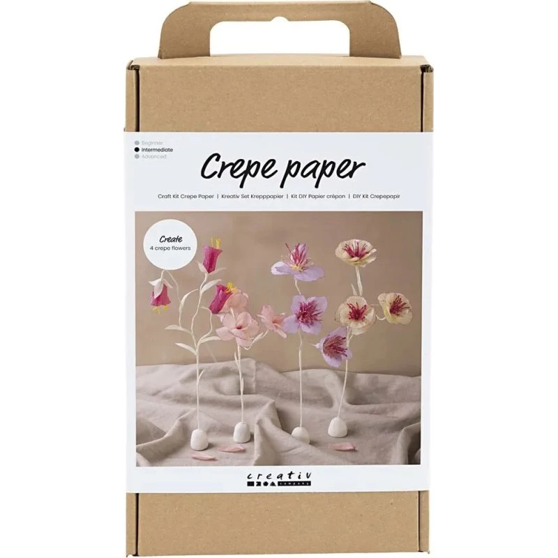 DIY Kit Crepepapir blomster - Pastelfarver