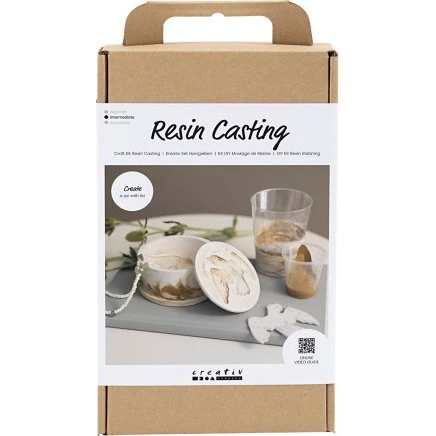 DIY Kit Resin Støbning – Krukke med låg, beige/off-white