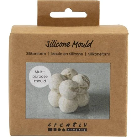 Silikoneform Firkant med bobler 4×4×4 cm – 1 stk