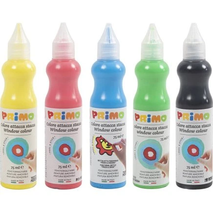 Primo Vinduesmaling 5x75 ml – Assorterede farver