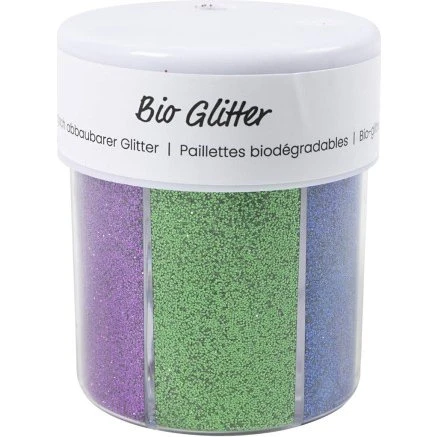 Bio-glimmer, ass. farver, 6x28 ml
