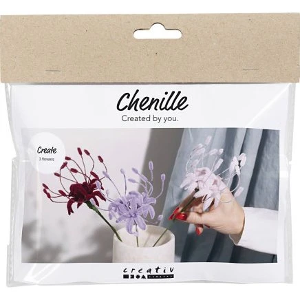 Creativity in a Box Mini Kit – Chenilleblomster (Spider Lily, 3 farver)
