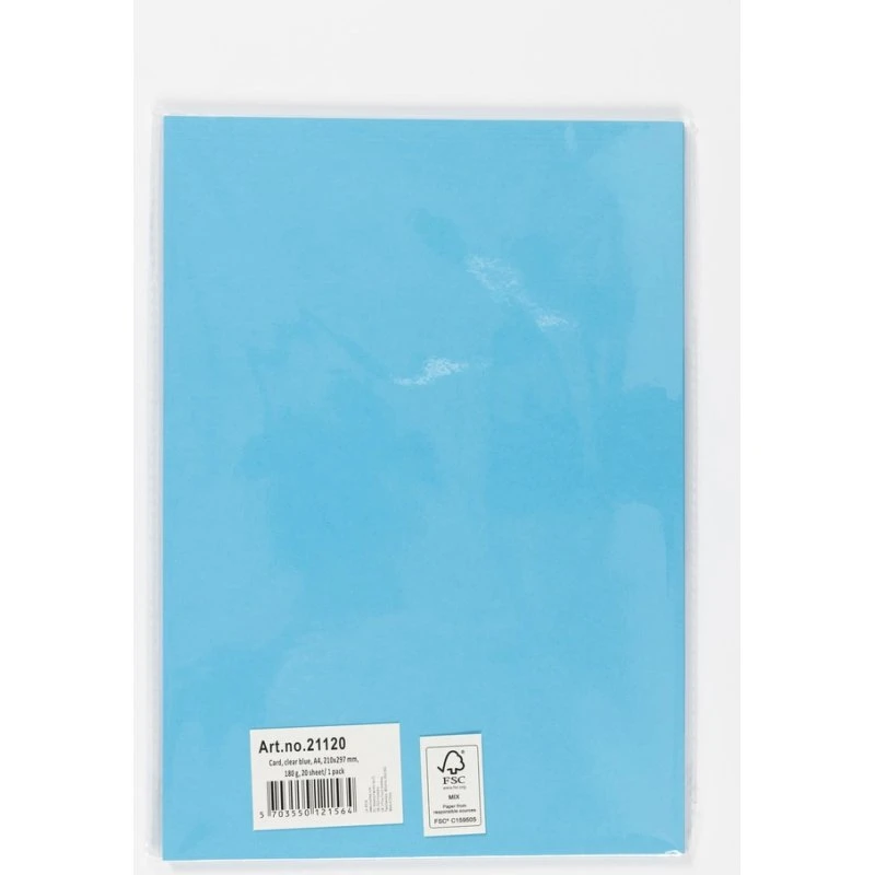 Karton A4 180 g turkisblå — 20 ark