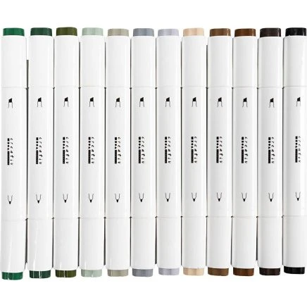Creative Company Illustration Marker 1+8 mm Natur 12 stk