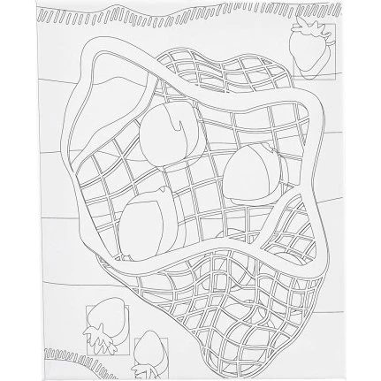 Malerlærred med print - Citrusfrugter 24x30 cm, 360 g