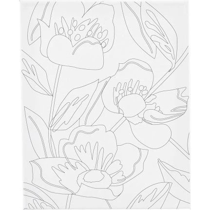 Malerlærred med valmuer 24x30 cm, 360 g, D 1,6 cm