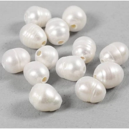 Creativ Company Ferskvandsperler perlemor 9-11 mm, 13 stk.