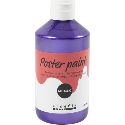 Skole Temperamaling Metallic, lilla 300 ml