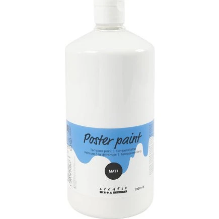 PRIMO Temperamaling mat, hvid 1000 ml