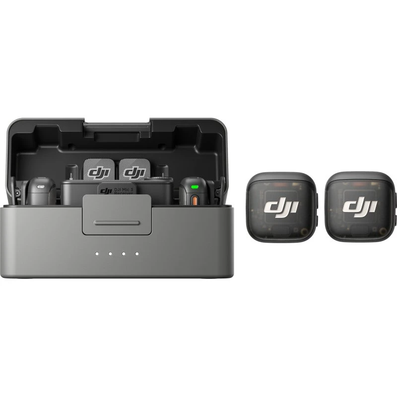 DJI Mic 3 (2 TX + 1 RX) med ladestativ
