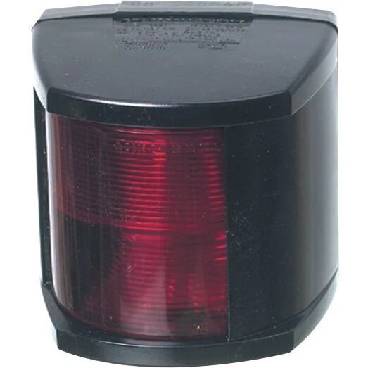 Hella 2984 bagbordslanterne 20 m sort (rødt glas)