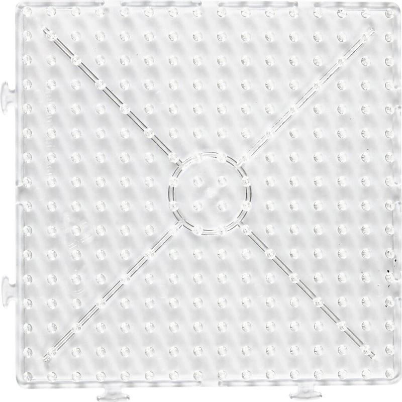 Perleplade Jumbo stor firkant 15x15 cm – klar