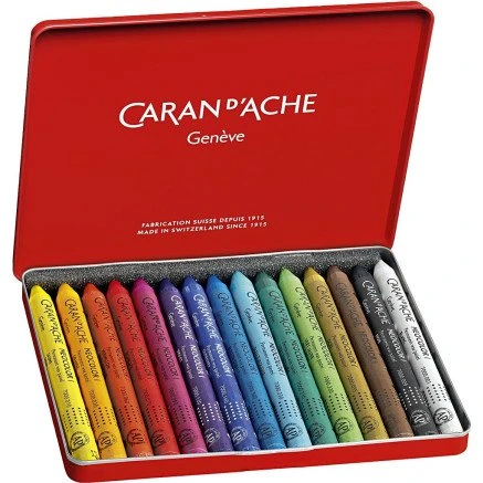 Caran d'Ache Neocolor I vandfaste farvekridt 15 stk (8 mm, 10 cm)