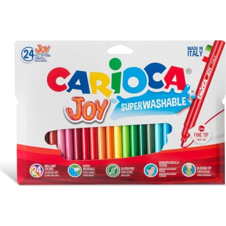Carioca Joy 24 stk. fine-tip tuscher – vaskbare