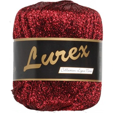 Lammy Lurex Garn 160 m/25 g – Rød
