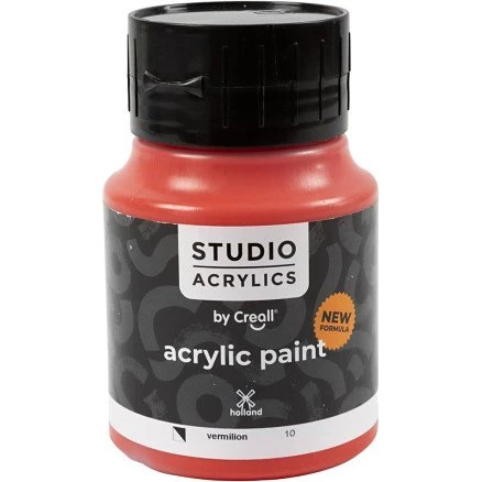 Creall Studio Akrylmaling halvdækkende Vermillion 500 ml