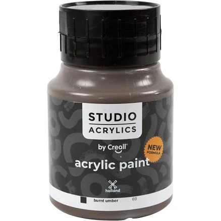 Creall Studio Akrylmaling dækkende Burnt Umber 500 ml