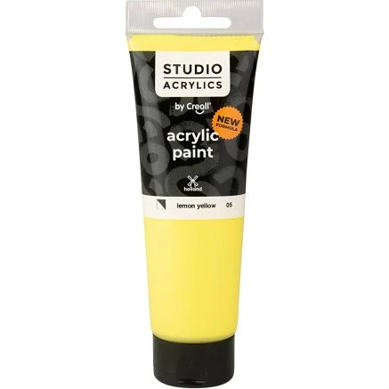 Creall Studio Akrylmaling halvdækkende Citrongul (05) 120 ml
