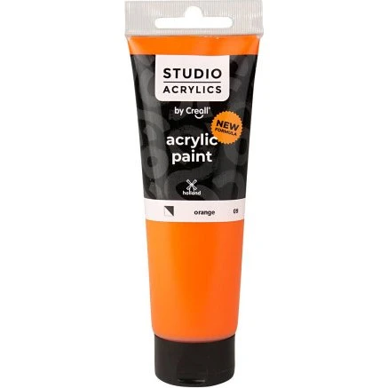 Creall Studio Akrylmaling, halvdækkende Orange (09) 120 ml