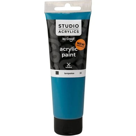 Creall Studio akrylmaling, dækkende turkis (35) 120 ml