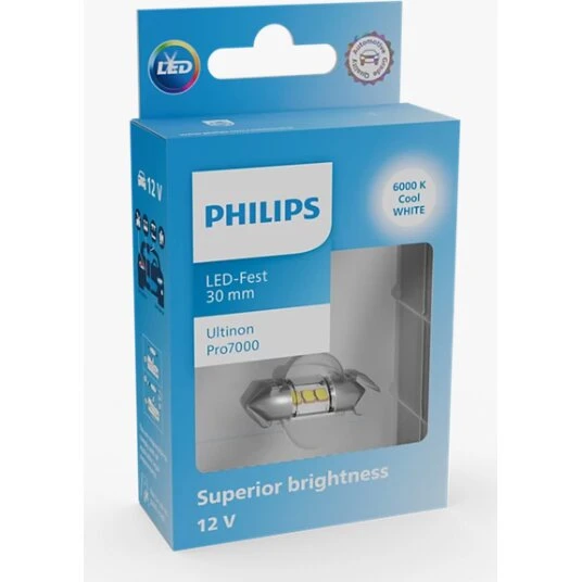 Philips Ultinon Pro7000 30mm C10W 6000K LED (1 stk)