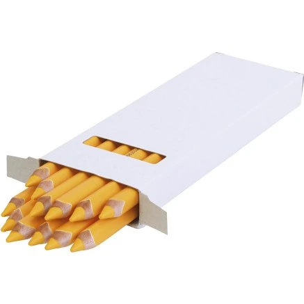 edu Tykke trekantede farveblyanter 10 mm, mine 6,25 mm, mørk gul, 12 stk