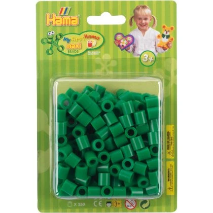 Hama Maxi Perler 8510, 250 stk - Grøn (10 mm)
