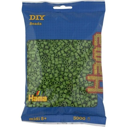 Hama Midi-perler Olivengrøn 3000 stk