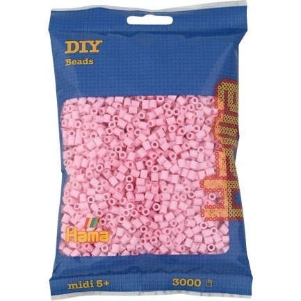 Hama Midi Perler Pastel Rosa 3000 stk
