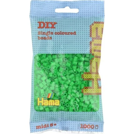 Hama Midi Perler 1000 stk - Neon grøn