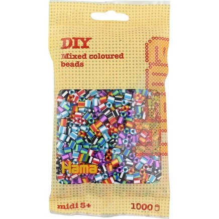 Hama Midi Perler 207-90 Stribet Mix 1000 stk