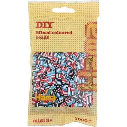 Hama Midi Perler 207-91 Stribet Mix 1000 stk