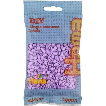 Hama Midi Strygeperler Pastel Lilla 1000 stk