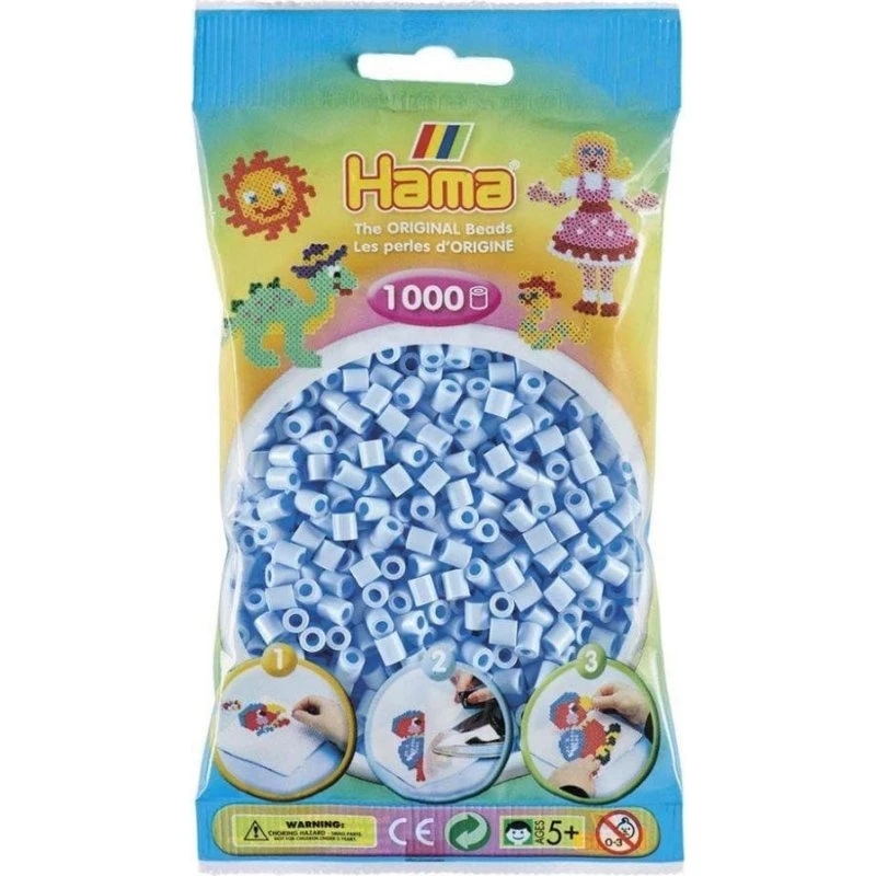 Hama Midi Pastel Isblå 1000 stk (207-97)