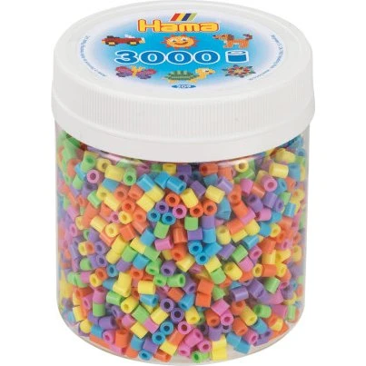 Hama Midi Perler 209-50 5 mm Pastel Mix 3000 stk