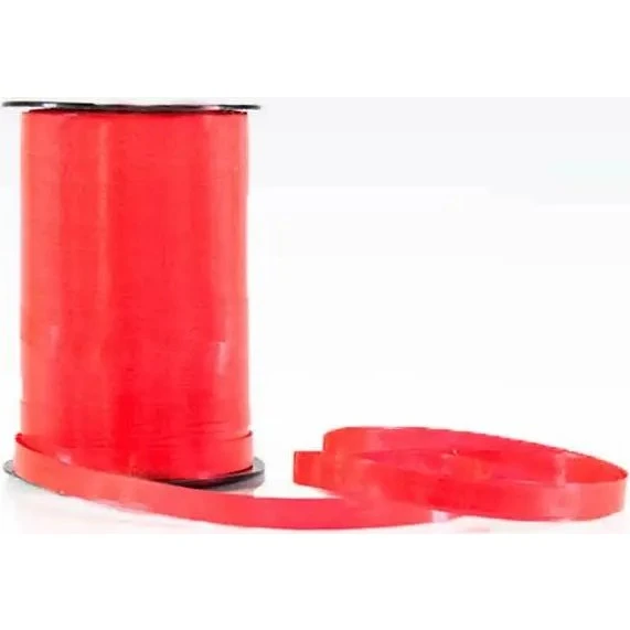 Gavebånd poly glat 10 mm rød 250 yds