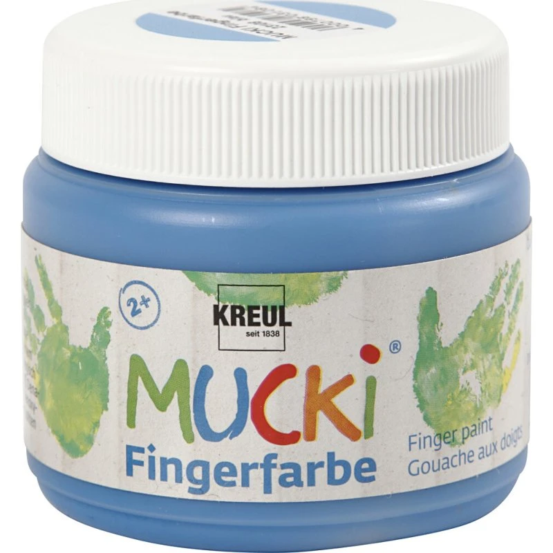 Mucki Fingermaling - blå, 150 ml