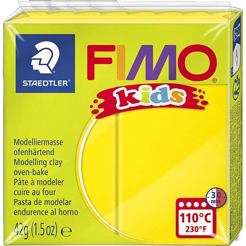 FIMO Kids ovnhærdende ler 42 g - Gul