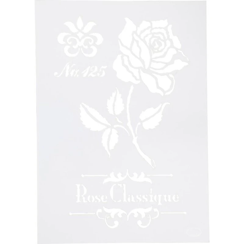 Stencil Rose A4 210x297 mm - 1 stk