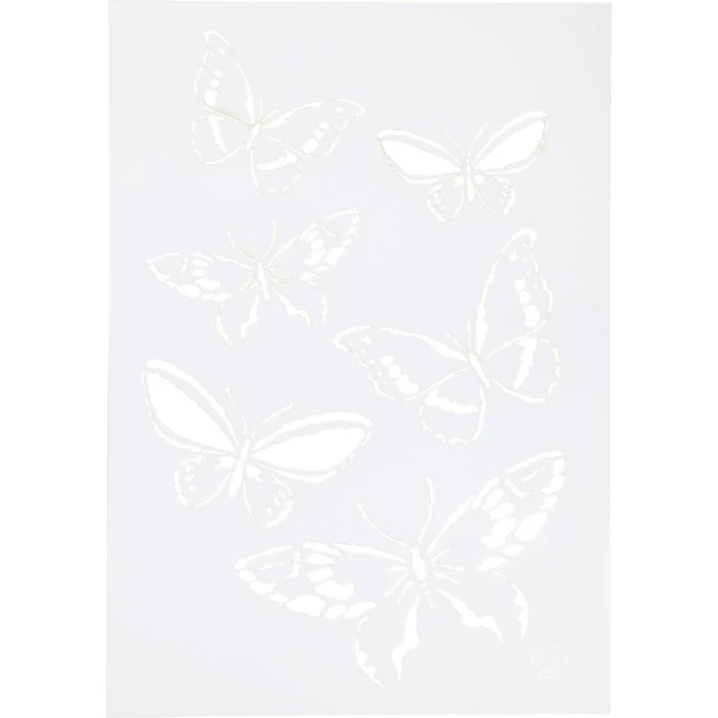 Stencil Sommerfugle A4 (210x297 mm) - 1 stk