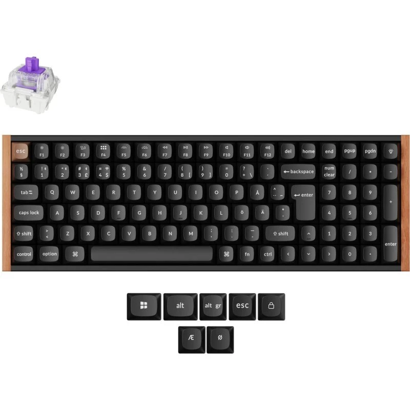 Keychron K4 HE SE (Wood) Nordisk trådløst 96% – Sort