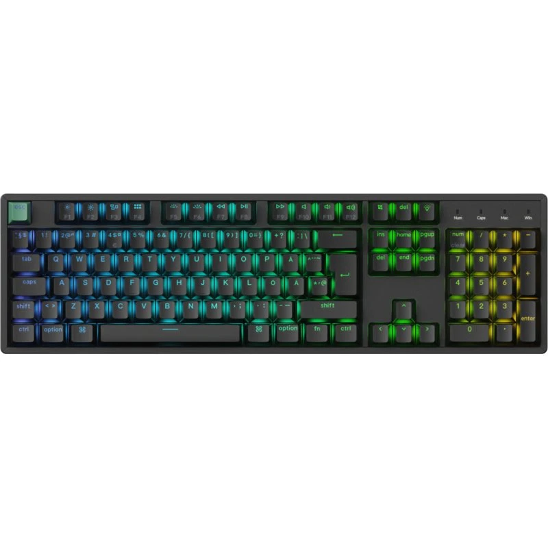 Keychron K10 HE Trådløst 100% Gamingtastatur Nordisk - Sort