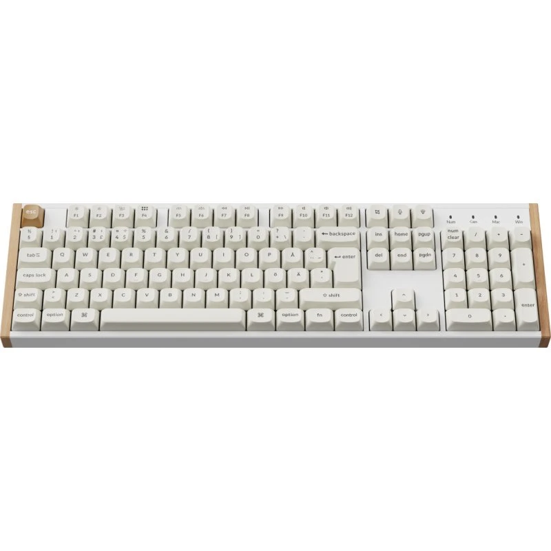 Keychron K10 HE SE 100% Tri-mode – Nordisk Hvid (Gateron Purple)